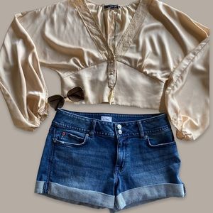 Hudson Rolled Hem Denim Shorts